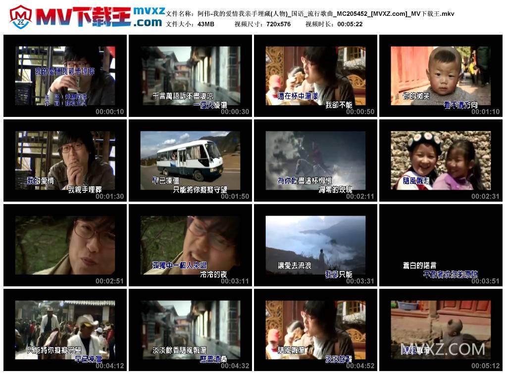 阿伟-我的爱情我亲手埋藏(人物)_国语_流行歌曲_MC205452
